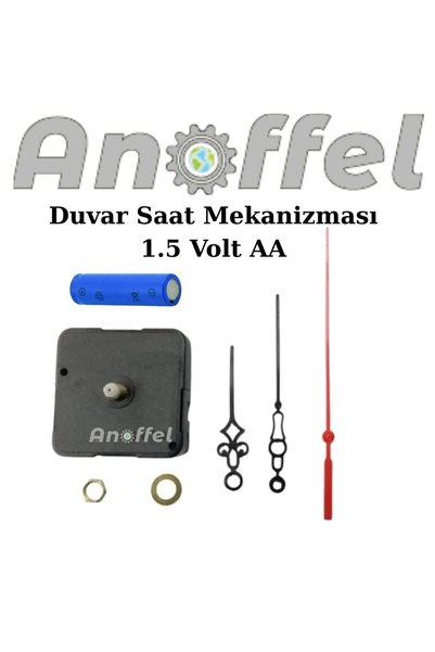 Anoffel Duvar Saat Mekanizması 1 Adet 10 mm Şaft Saat Motoru Akrep Yelkovan O...