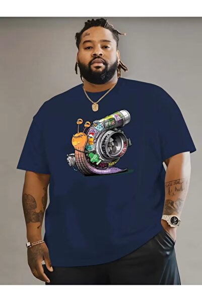 oneagılyazı Loose-Fit Short Sleeves, Shiny Snail and Bird Print, Turbocharged...