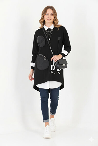 shE tekstil Oversize Wide Fit Design Tunic