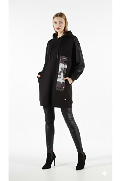 shE tekstil قصة فضفاضة تونيك بتصميم واسع مزين بالأحجار