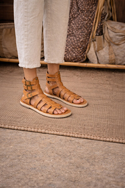 Bostini Men's Genuine Leather Gladiator Sandals