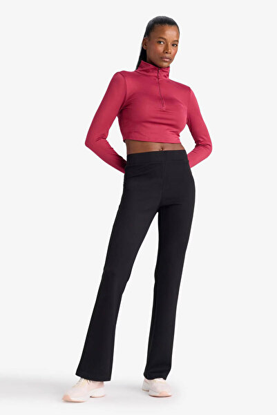 DeFacto Flare Fit Modal Soft Touch Black Women's Trousers E8957Ax/Bk81