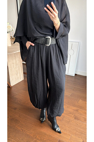 My Blog Black Elastic Waistband Trousers - 51253