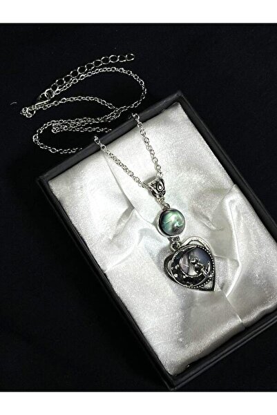 DÜKKAN DESİGN قلادة قطة من حجر القمر الأسود