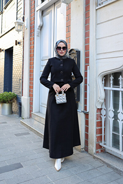 By Pommes Life Kadın Bolero Ceketli Elbiseli Kaşe 2’Li Takım