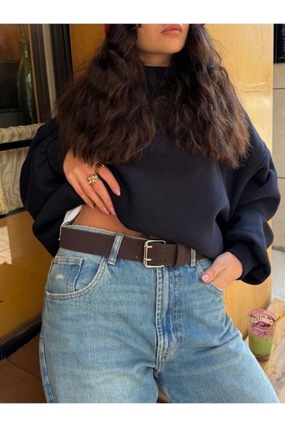 coaksco Suede Bitter Brown Double Hole Women's Belt