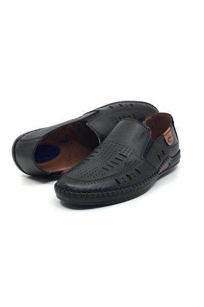 CATELLİ %100 Hakiki Deri Erkek Ortopedik Yazlık Rahat Günlük Çarık Delikli Ay...