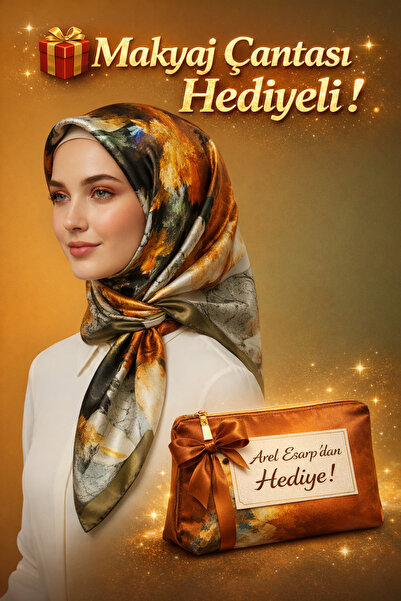 Levidor 90X90 Silk-Look Khaki - Brown - Black Crystal Scarf – Non-Slip Twill ...