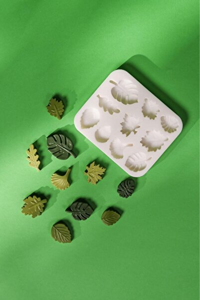 rufus concept Green Leafs Silikon Mum Kalıbı