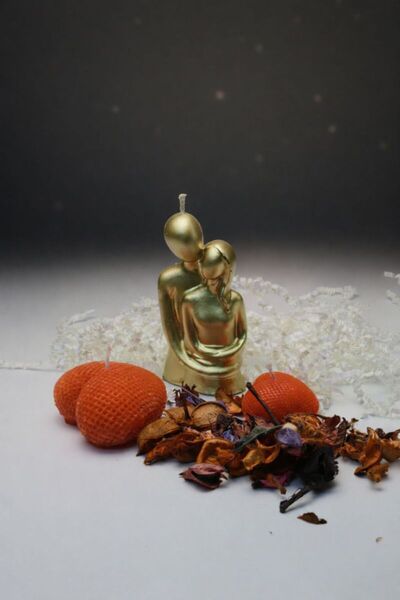 Soft Kare مجموعة شموع رومانسية على شكل زوجين - هدية عيد الحب مع شموع على شكل ...