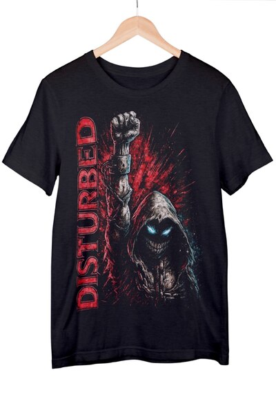 Texclusive Disturbed Tshirt Black Unisex T-Shirt Cotton Combed Cotton