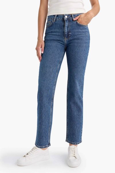 DeFacto Comfort Straight Blue Women's Jean Pants D8154Ax/Nm34