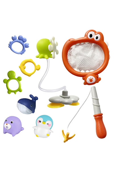 OEM 4-in-1 Bath Toy Set Fishing Set – 10 Pieces