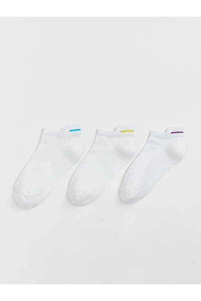 LC Waikiki Ριγέ γυναικείες κάλτσες μποτάκια 3 τεμαχίων (S6)