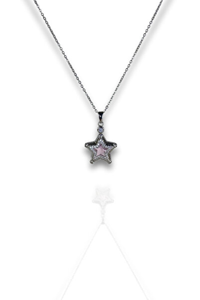 Brethils Pink Star Necklace Does Not Tarnish, Shipped in Gift Box 45 cm