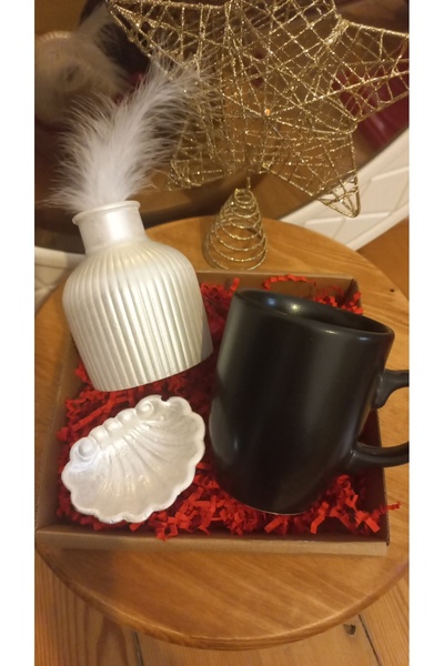 North Ribanali mini vazo ve siyah kupa set