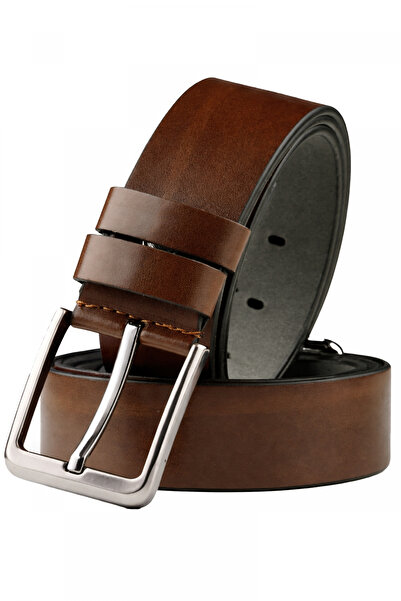 DeepSEA Men's Brown Plain Faux Leather Belt – Casual & Sports Belt 2602658