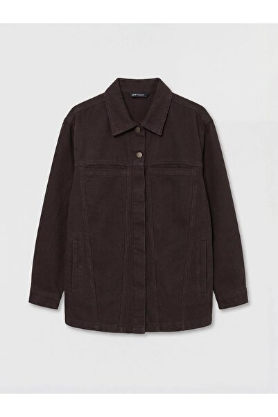 LC Waikiki Shirt Collar Oversize Women's Jean Jacket (S6)