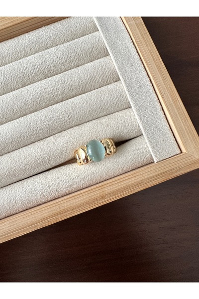ringbox Knotted Blue Stone Ring