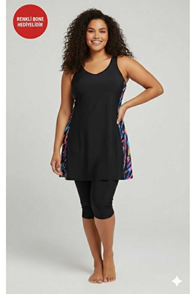 aykum Strappy Tights Swimsuit Plus Size Micro Lycra (Linered Pad Attached to ...