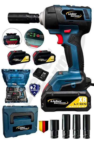 Lieber German Tam Prof. 450 Nm Akülü Lastik Bijon Somun Sökme Sıkma Makinesi