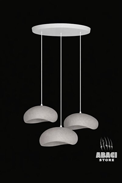 abacıshop Üçlü 30 cm üçlü set beton sarkıt avize sarkıt avize bohem