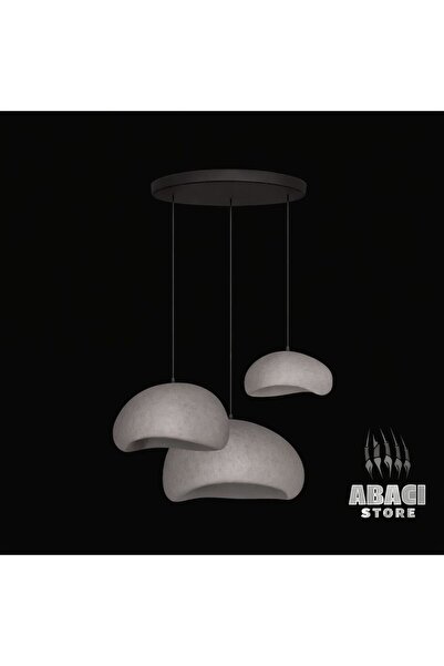 abacıshop 3 Lü beton sarkıt avize 30-40-50 modern tasarım