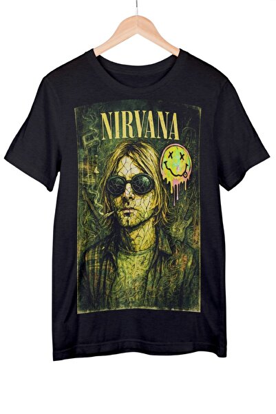 Texclusive Nirvana Tshirt Black Unisex T-Shirt Combed Cotton