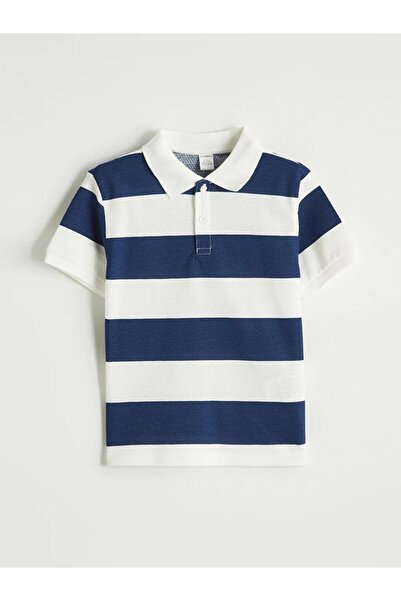 LC Waikiki Polo Collar Striped Boys' T-Shirt (S6)