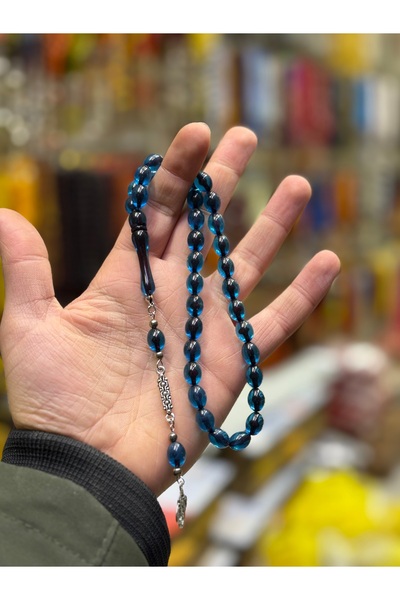tesbihad Dark Blue Arpa Cut Casual Men's Rosary