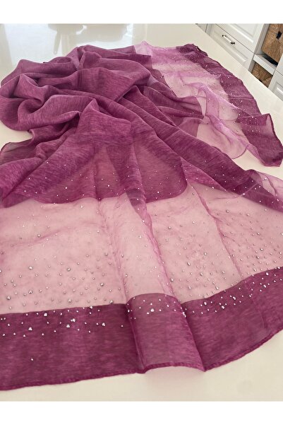 Bohemian Solid Color Pink Silk Stone Evening Dress Shawl