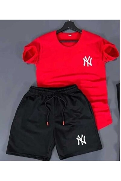 YK WEAR T-Shirt Shorts Ny Printed Set Women/Men