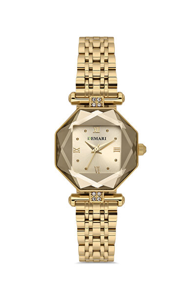 DEMARİ Kadın Kol Saati Quartz Mekanizma – Gold Kordon Gold Kadran DM-00110L-B4