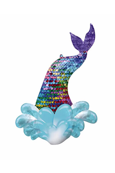 Party City Large Mermaid Tail Foil Balloon 110X78 cm – Mermaid Themed Party a...