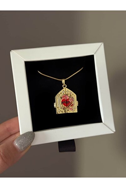 h&b design jewel Çelik Kapaklı Heart n Roses Kolye