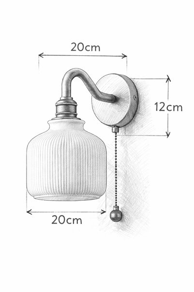 Limon 3D Desing Wall Sconce with Chain Switch |   Modern Vintage Decorative Sconce |   E27