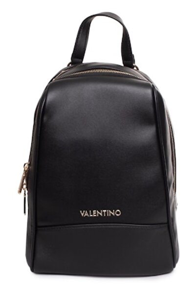 Valentino Women's Backpack, Black, Leather, Logo