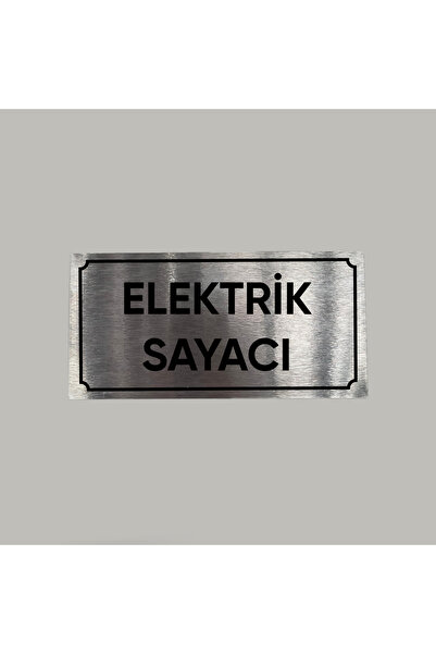 CRF Aluminyum Levha Elektrik Sayacı Yazılı Arkası Yapışkanlı 10X20 CM