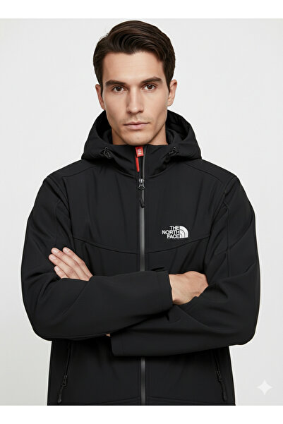 Balgüneş Tekstil Erkek Su ve Rüzgar Geçirmez Softshell Kapüşonlu Outdoor Ceket