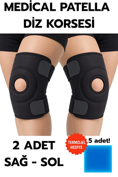 Genel Markalar Medical Patella Destekli Diz Korsesi İkili Sağ Sol Çapraz Bağ ...