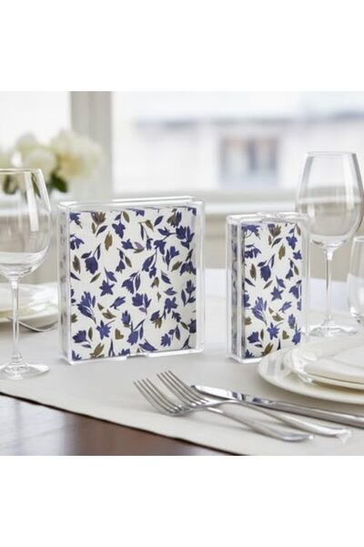 STOREMAX 2'li Şeffaf Akrilik Peçetelik Seti – Kare ve Dikdörtgen Masa Üstü Pe...