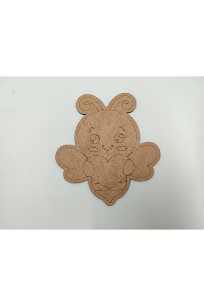 WOODIVA AHŞAP 10 Pieces Bee Wooden Painting School Event Activity Art 15 cm X...