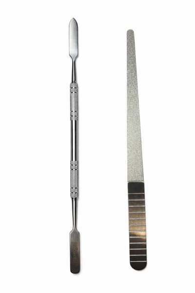 OEM Professional manicure set – stainless steel cuticle pusher + metal nail file