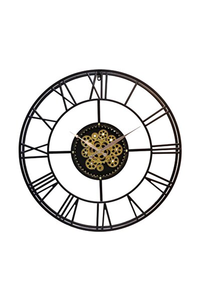 OEM Ceas de perete, analog, rotund, metal, multicolor, 70 x 6.5 cm