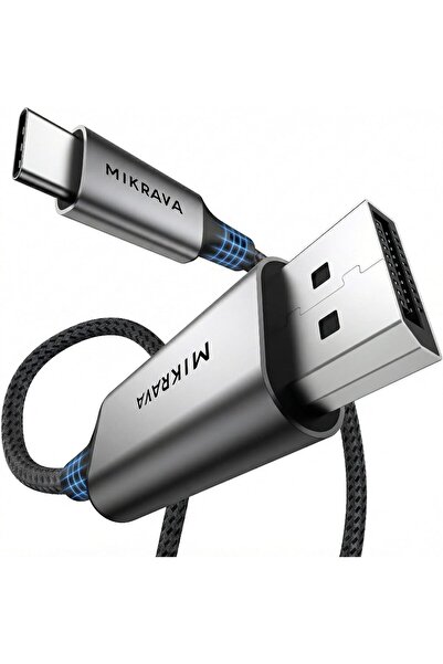 STOREMAX USB C DisplayPort 1.4 Kablo (8K@60Hz, 4K@240Hz, 2K@360Hz) HDR HDCP T...