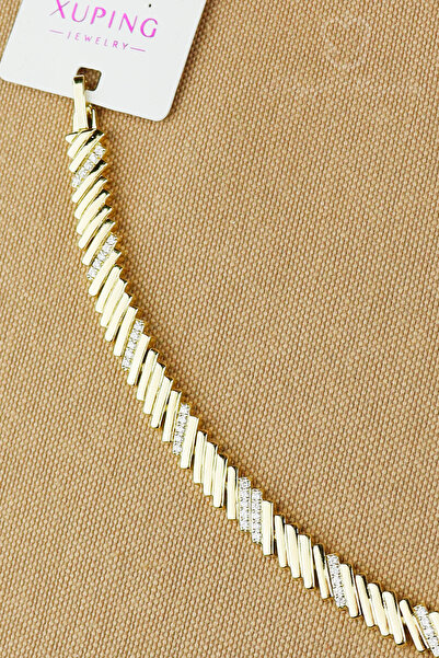 Keyifli Hayaller Xuping Bileklik - Xuping Zirkon Taşlı Çubuk Model 14K Bilekl...