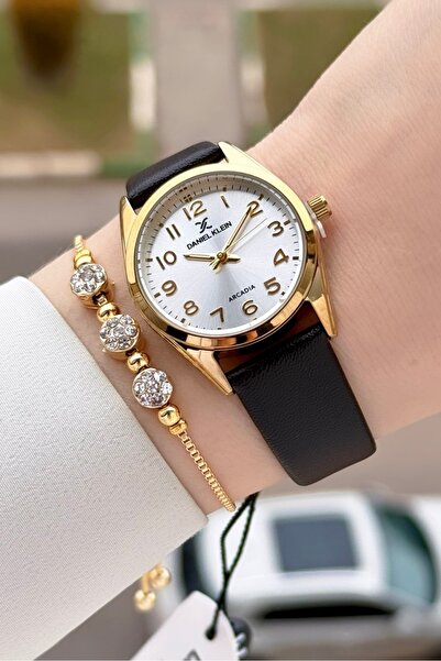 Daniel Klein Kasaza Gold Cord Dark Brown Color Gift Packed Women Wrist Watch ...