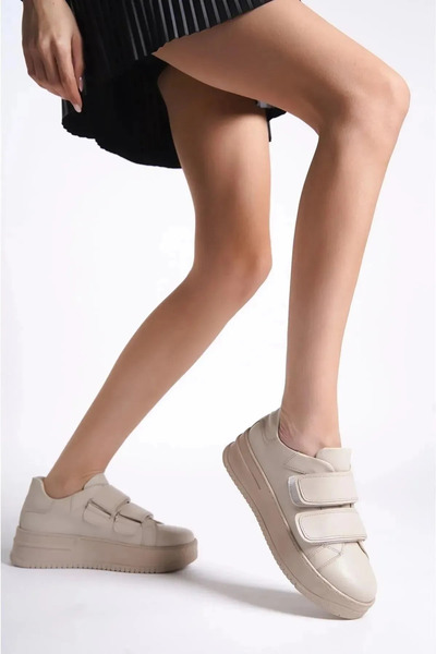 Bella Stride Αθλητικά παπούτσια με χοντρή σόλα και κρυφό τακούνι με διπλό Velcro