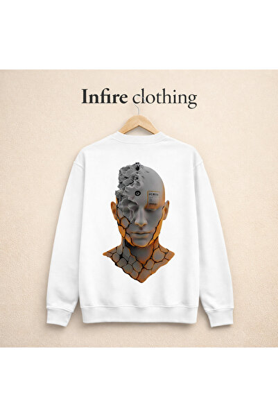 Infire clothing Unisex Oversize 100% Cotton Printed Sweatshirt