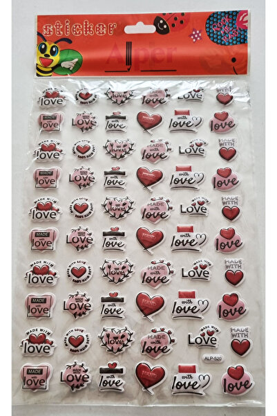 Modellino Emboss Sticker Labels 30X17Cm Emoji Heart Animals Flag Fruits Smile...